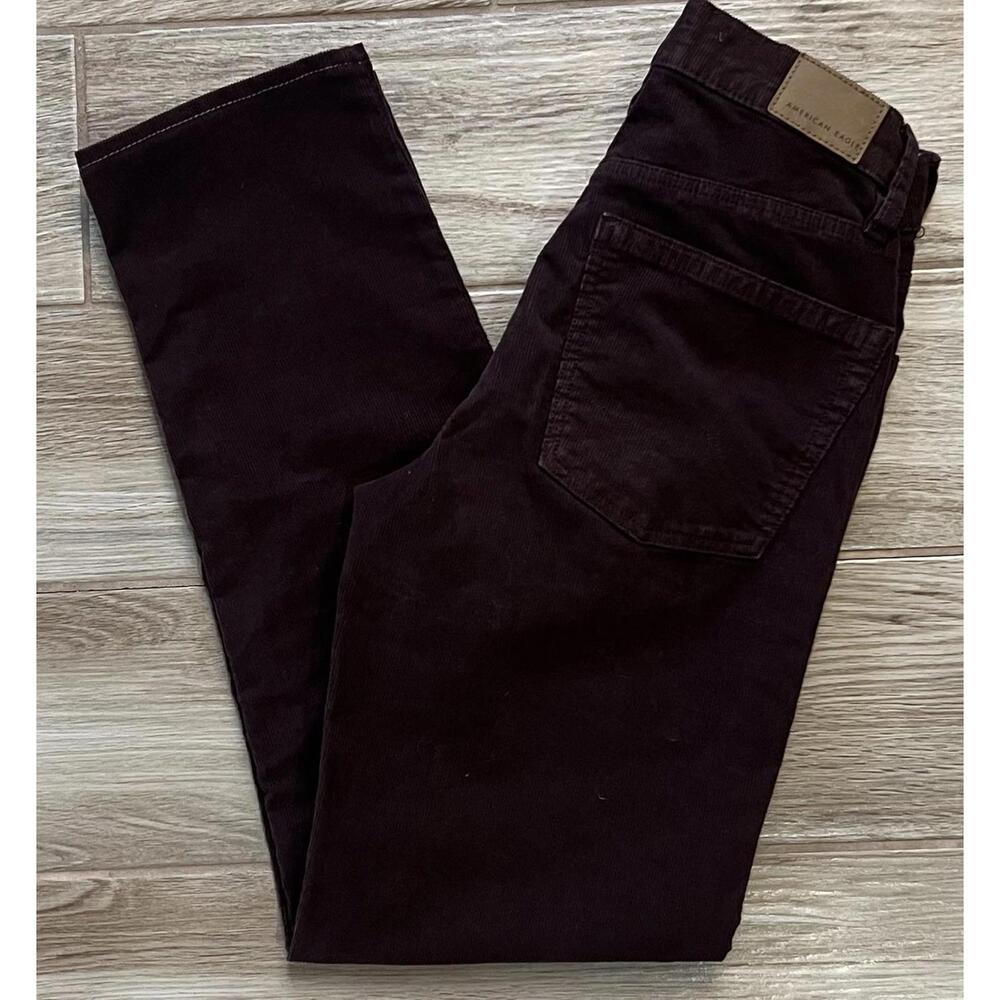 American Eagle Women’s Pants  Sz 00 Brown Corduroy 90s Straight Stretch
